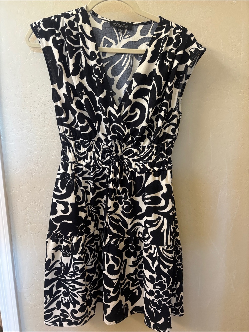 Rachel Zoe Black & White Floral Midi Dress